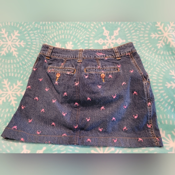 Lily Pulitzer vintage denim skirt with whales size 6 - Picture 2 of 5